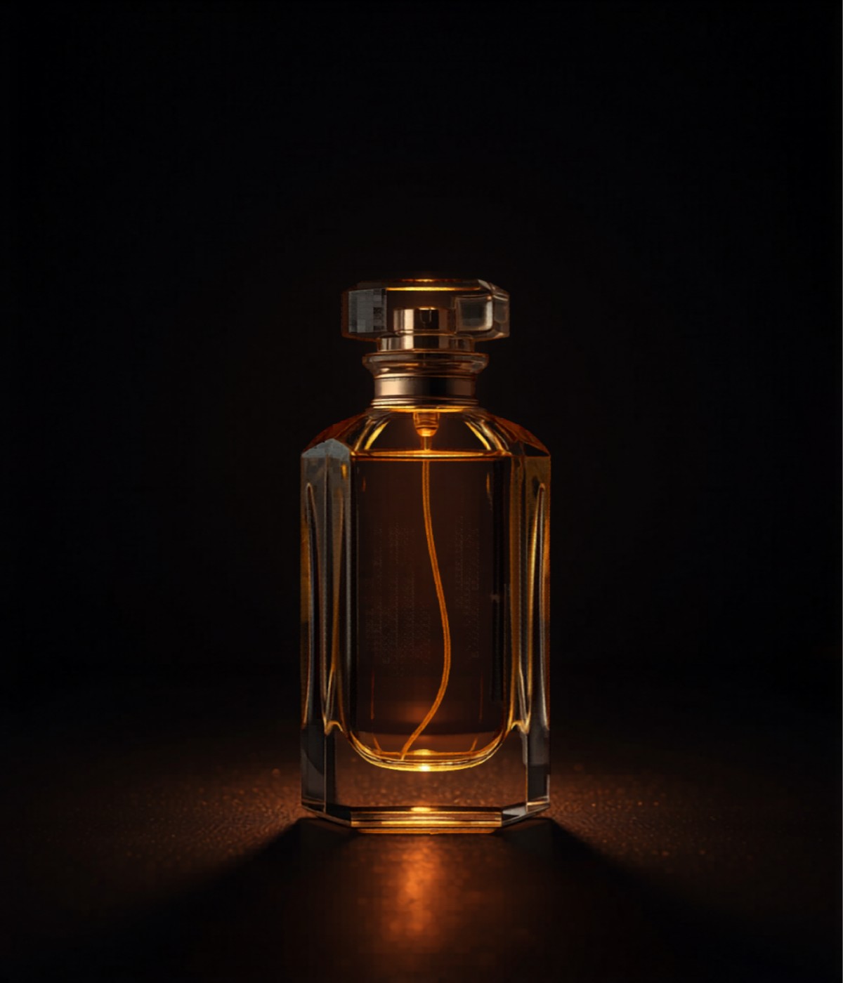 Luxury fragrance — warm golden light bokeh